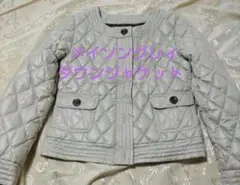 ダウンジャケット ショート丈 キルティグ ノーカラー レディース メイソングレイ