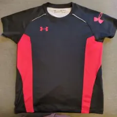 Under Armour 半袖UネックTシャツ 黒/赤