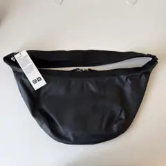 【新品】UNIQLO U コーテッドコットンショルダーバッグ ブラック
