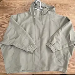 スタジオクリップ　カーキ フード付き ポンチョマウンテンパーカー