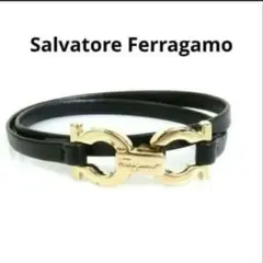 【未使用品】 Ferragamoフェラガモ ブラックチョーカー ブレスレット 未使用品】 Ferragamoフェラガモ ブラックチョーカー ブレスレット