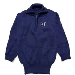 80s イタリア軍 P.T. ハーフジップ タートルネック ニット セーターのサムネイル