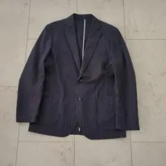 ネイビー ストライプ ビジネスジャケット