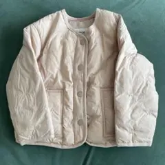 ボンポワン 4A チェリー刺繍 中綿 アウター キッズ ピンク