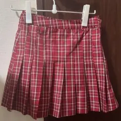 WEGO 制服風 プリーツスカート赤