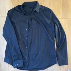 H&M スリムフィット ドット柄 長袖シャツ XL
