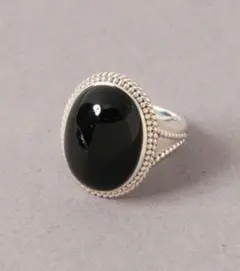 Lilasオーバルオニキスメレブラックダイヤリング 15号 OVオニキスメレブラックダイヤリング K10（リング）｜Lilas（リラ）の