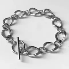 マンテルブレスレット　チェーンブレスレット　シルバーコンビ