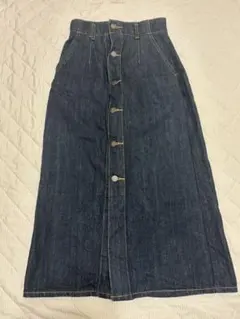 【未使用】　GU ダークデニム ロングスカート