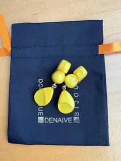 DOMINIQUE DENAIVE ドミニクドゥネーブ イエロー イヤリングのサムネイル