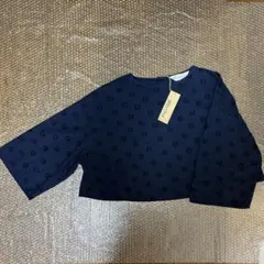 美品】MidiUmi（ミディウミ）ドット ボウタイシャツ ブラウス 黒 