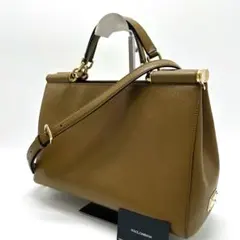 希少 極美品 ドルチェ&ガッバーナ シシリー 2way ショルダーバッグ ニット ドルチェ&ガッバーナ ドルガバ DOLCE&GABBANA ハンドバッグ