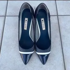 ダイアナ　ネイビーホワイト ハイヒール 24cm