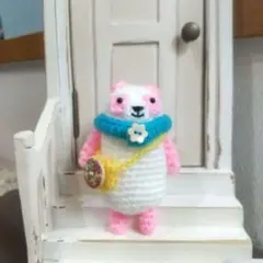 ハンドメイド あみぐるみ パンダ 手編み ぬいぐるみ　ぱんだ