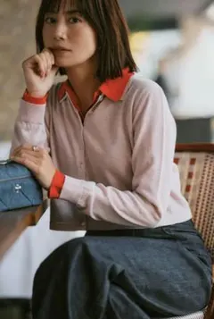 FORME 東原亜希 SHEER POLO KNIT シアーポロニット　ピンク FORME 東原亜希 SHEER POLO KNIT シアーポロニット ピンク - メルカリ