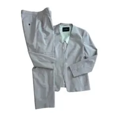 美品 グリーンレーベルリラクシング カチリラ パンツスーツ ベージュ L 40