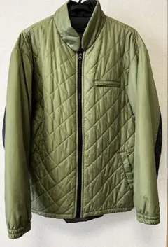 古着 オリーブグリーン キルティングジャケット メンズ L 中綿