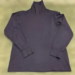 ユニクロUNIQLOヒートテック超極暖ブラックタートルネック長袖カットソー