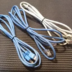 ELECOM LANケーブル 2m 新品　　　その他中古 LAN 2m　 2本