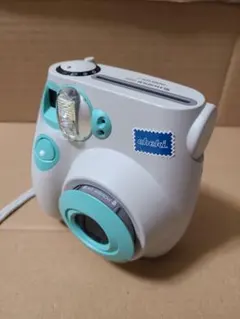 【美品】チェキ インスタントカメラ ホワイト/ターコイズ