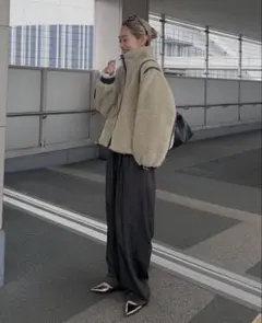 【CIAOPANIC TYPY】2WAYふわボアスタンドジャケット