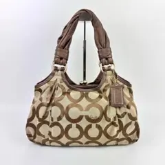 美品　Coach トートバッグ オプアート サッチェル 13441 シグネチャー