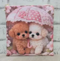 1000円均一 両面フラットポーチ トイプードルちゃん - メルカリ