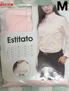 新品未使用Estitato エレガンスシャツ Mサイズ ピンクレディースYシャツ