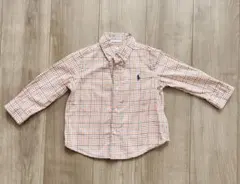 Ralph Lauren 18M 90cm オレンジ チェックシャツ