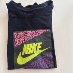 ナイキ アニマル柄 クルーネック 半袖 Tシャツ Xl 黒 綿 ストリート