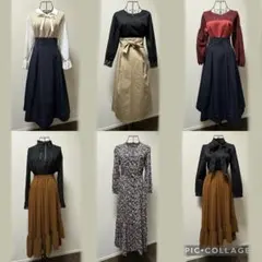 レディース服コーデ売りまとめ売り　秋冬大人キレイめカジュアル　9点セット