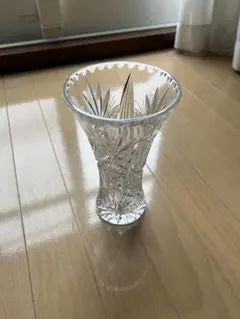 (ご希望者なければ処分予定) チェコ製 ハンドカットボヘミアクリスタル花瓶