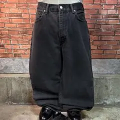 USA古着 Levi's 550 ブラックデニムパンツ ワイド baggy 極太