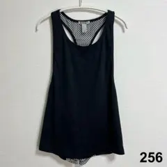 FOREVER21 メッシュ切替 スポーツタンクトップ レーサーバック ブラックのサムネイル