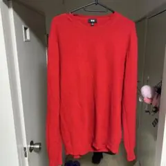 UNIQLO XL レッド ニットセーター　カシミヤ100%