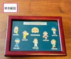 不二家 ペコちゃん 50周年記念 額装ピンバッジセット スポーツ