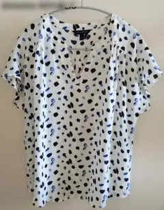 レディス　ブラウス　半袖　柄