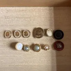 装飾ボタン 11個セット まとめ売り ハンドメイド素材