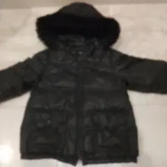 COMME CA FOSSETTE 黒いダウンコート ファー付きフード