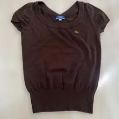 バーバリー　ブルーレーベル　サマーニット　焦茶色