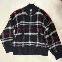 KENZO PARIS 70s ビンテージ チェック ニットブルゾン ジャケット 