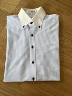 ストライプ ワイシャツ Mサイズ スーパーノンアイロンオリヒカ　メンズ　夏用