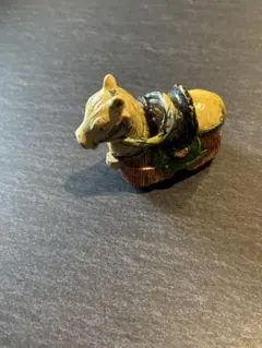 後楽園焼　香合　馬　三代目波石作