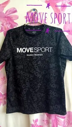 MOVE SPORT　ジャガードグラフィックＴシャツ　Lのサムネイル
