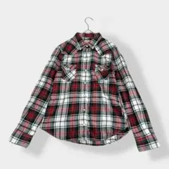 ORTHODOXY Woven Labo チェック柄 ネルシャツ レッド系 M