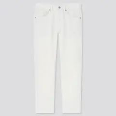 UNIQLO リラックステーパードアンクルジーンズ 26 ホワイト