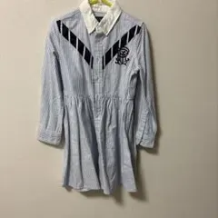 Ralph Lauren ストライプ長袖ワンピース S