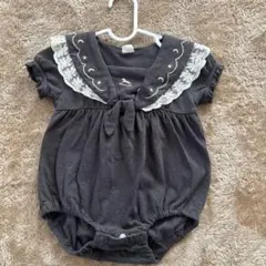 グレー レース付きロンパース 95cm未満
