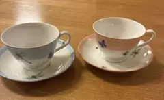 お値下げ☆ティファニー☆トンボとてんとう虫と蝶々のデザインカップ2個セット☆
