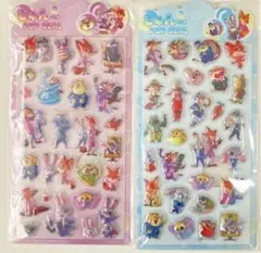 50 ズートピア ズートピア2 2枚セット 3Dシール ぷくぷくシール 立体